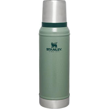 Load image into Gallery viewer, Stanley Classic Legendary Vacuum Bottle 1.0 qt | Wide Mouth with Leakproof Cup Lid | Keep Drinks Hot or Cold | Packable for Travel | Insulated Stainless Steel Thermos | BPA-Free | Hammertone Green