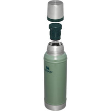 Load image into Gallery viewer, Stanley Classic Legendary Vacuum Bottle 1.0 qt | Wide Mouth with Leakproof Cup Lid | Keep Drinks Hot or Cold | Packable for Travel | Insulated Stainless Steel Thermos | BPA-Free | Hammertone Green