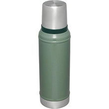 Load image into Gallery viewer, Stanley Classic Legendary Vacuum Bottle 1.0 qt | Wide Mouth with Leakproof Cup Lid | Keep Drinks Hot or Cold | Packable for Travel | Insulated Stainless Steel Thermos | BPA-Free | Hammertone Green