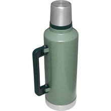 Load image into Gallery viewer, Stanley Classic Legendary Vacuum Bottle 2.5 qt | Wide Mouth with Leakproof Cup Lid | Keep Drinks Hot or Cold | Packable for Travel | Insulated Stainless Steel Thermos | BPA-Free | Hammertone Green