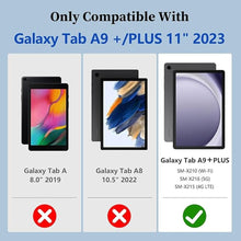 Load image into Gallery viewer, Cover for Samsung Galaxy Tab A9+ Plus Case for Kids Girl, Galaxy Tab A9+ 11 inch 2023 with Butterfly Stand Shoulder Strap Shockproof Protective, Colorful Rosegold