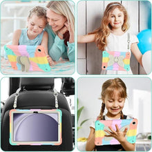 Load image into Gallery viewer, Cover for Samsung Galaxy Tab A9+ Plus Case for Kids Girl, Galaxy Tab A9+ 11 inch 2023 with Butterfly Stand Shoulder Strap Shockproof Protective, Colorful Rosegold