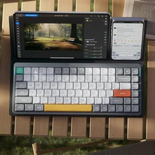 Load image into Gallery viewer, nuphy Air75 V2 Portable 75% Mechanical Keyboard,Wireless Keyboard,Supports Bluetooth/2.4G/USB-C RGB Gaming Keyboards,Compatible with Windows/Mac OS/Linux Systems Grey-Gateron Wisteria Switch