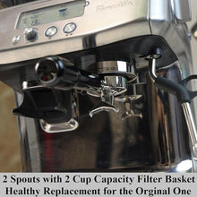 Load image into Gallery viewer, 54mm Portafilter Double Spout Compatible with Breville Bambino Plus (BES500)/ Infuser (BES840XL) 54mm Breville Barista Series-ABS Handle