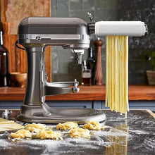 Load image into Gallery viewer, Pasta Maker Attachment 3 in 1 Set for KitchenAid Stand Mixers, 8 Adjustable Thickness Settings, Pasta Attachment Included Pasta Sheet Roller, Spaghetti Cutter and Fettuccine Cutter and Cleaning Brush