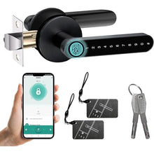 Load image into Gallery viewer, MINIA Fingerprint Door Knob, Smart Door Lock, Smart Door Knob with Handle, Keyless Entry Door Lock, Fingerprint Door Handle for Bedroom,Office, Apartment, Biometric Door Knob, Thumbprint Door Knob