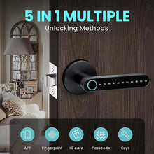 Load image into Gallery viewer, MINIA Fingerprint Door Knob, Smart Door Lock, Smart Door Knob with Handle, Keyless Entry Door Lock, Fingerprint Door Handle for Bedroom,Office, Apartment, Biometric Door Knob, Thumbprint Door Knob