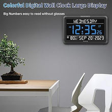 Load image into Gallery viewer, DreamSky Digital Clock with Date and Day of Week - Large Calendar Clock for Seniors Elderly, Loud Alarm Clock for Bedroom Desk, Backlight Dimmer, Adjustable Volume, USB Port, Auto DST, Battery Backup