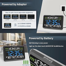 Load image into Gallery viewer, DreamSky Digital Clock with Date and Day of Week - Large Calendar Clock for Seniors Elderly, Loud Alarm Clock for Bedroom Desk, Backlight Dimmer, Adjustable Volume, USB Port, Auto DST, Battery Backup