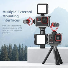 Load image into Gallery viewer, 360 Ace Series Aluminum Frame Cage with Lens Silicone Case for Insta360 Ace Pro 2 /Ace Pro/Ace,Metal Protective Durable Housing with Cold Shoe Mount (Model Bundling 4)