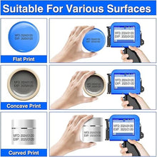 Load image into Gallery viewer, Mini Handheld Inkjet Printer, Handheld Printer Portable with 42ml Fast-Drying Solvent Ink Handheld Inkjet Printer Gun for Date/Batch/QRcode/Barcode Handheld Printer for Any Surface (MP10, 0.5inch)