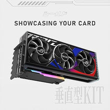 Load image into Gallery viewer, EZDIY-FAB Vertical GPU Mount with High-Speed PCIE 4.0 Riser Cable, ARGB Module, 115mm/4.52in Flexible Extension, 90 Degree Connector, Only Compatible to Full-Opened PCIe Slots-Black-YIHPI344-2