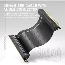 Load image into Gallery viewer, EZDIY-FAB Vertical GPU Mount with High-Speed PCIE 4.0 Riser Cable, ARGB Module, 115mm/4.52in Flexible Extension, 90 Degree Connector, Only Compatible to Full-Opened PCIe Slots-Black-YIHPI344-2