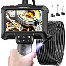 Load image into Gallery viewer, Endoscope Camera with Light - IP67 Waterproof Borescope Camera with 8 Adjustable LED Lights | 4.3" LCD Screen Borescope | HD 1080P Inspection Camera with 16.5ft Semi-Rigid Cord Tools for Men