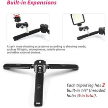 Load image into Gallery viewer, Aluminum Heavy Duty Mini Tripod, Desktop Tabletop Stand Tripod for DSLRs Gimbals, Zhiyun Weebill/Crane/Lab, DJI Ronin S/SC/RS/RSC Series, Osmo Mobile, Gimbal Handle Grip Stabilizer