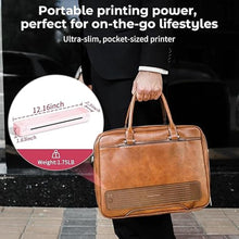 Load image into Gallery viewer, Mobile Portable Wireless Printer, P831 Portable Thermal Transfer Printer, Bluetooth & Inkless, 300DPI, Support US Letter/A4/A5/B5 Plain Paper, Ideal for Business Travel