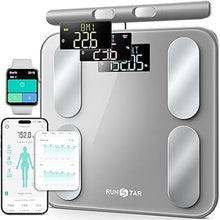 Load image into Gallery viewer, Runstar Digital Bathroom Scale for Body Weight, Body Fat, BMI 28 Measurements, Innovative 8-Electrode Smart Scales FSA or HSA Eligible with Voice Prompt Function High Accurate Bluetooth Weight Machine