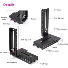 Load image into Gallery viewer, L Bracket Vertical Mount Quick Release Plate for DJI Ronin RSC2 / RS2/ RS3 / S, Zhiyun Weebill S Gimbal, DSLR Camera, Tripod, Monopod