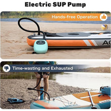 Load image into Gallery viewer, Electric Paddle Board Pump, Rechargeable 20PSI SUP Pump, Dual-Stage Inflation and Deflation Sup Air Pump, Portable Electric Pump for Kayaks, Wind Wings, SUPs