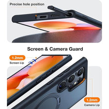 Load image into Gallery viewer, TORRAS 360°Spin Magnetic Stand for Samsung Galaxy S24 Ultra Case, Compatible with Magsafe, Military Grade Shockproof Slim Protective S24 Ultra Case with Kickstand & Ring Holder, Ostand Spin, Black