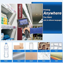 Load image into Gallery viewer, Handheld Inkjet Printer with 4.3Inch Touch Screen Printing Height 0.5" & 45MM/S Printing Speed for Batch Number Barcode Text Logo QR Code Luxury Wishing Artifact(Support 25 Languages)