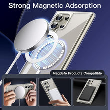 Load image into Gallery viewer, JETech Magnetic Case for Samsung Galaxy S24 Ultra 5G, Compatible with MagSafe, Shockproof Protective Phone Cover, Non-Yellowing Hard Clear PC Back (Clear)