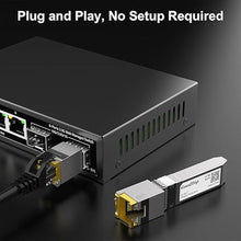 Load image into Gallery viewer, 10G SFP+ Copper Transceiver,10GBase-T SFP to RJ45 10Gb Module,SFP+ to Ethernet,Plug and Play,Hot Pluggable,1G/2.5G/10G Adaptive