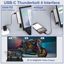 Load image into Gallery viewer, Surface USB Hub Docking Station - 4K HDMI, USB-C Thunderbolt 4 (8K Video+Data+100W PD), USB 3.0 x2, SD TF Card Slot, for Surface Pro 11/10/9/X