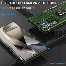 Load image into Gallery viewer, Phone Case for Samsung S24 Ultra Case Samsung Galaxy S24 Ultra Phone Case with Camera Lens Cover, with Ring Holder Kickstand, fit Magnetic Car Mount, for Samsung Galaxy 24 Ultra (Olive Green)