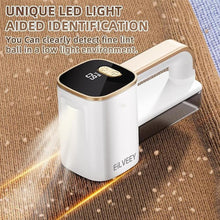 Load image into Gallery viewer, Rechargeable Lint Remover, Fabric Shaver Fuzz Remover, Sweater Shavers with 6-Leaf Blades, 3-Speeds Digital LED Display to Remove Pilling for Clothing and Furniture, Lint Ball, White