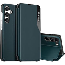 Load image into Gallery viewer, AICase for Galaxy S24 Plus Case,PU Leather Smart Window S-View Flip Kickstand Cover with Auto Wake/Sleep for Samsung Galaxy S24 Plus 5G 6.6" 2024_1 Teal