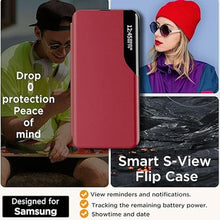 Load image into Gallery viewer, AICase for Galaxy S24 Case,PU Leather Smart Window S-View Flip Kickstand Cover with Auto Wake/Sleep for Samsung Galaxy S24 5G 6.1" 2024_5
