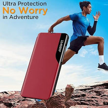 Load image into Gallery viewer, AICase for Galaxy S24 Case,PU Leather Smart Window S-View Flip Kickstand Cover with Auto Wake/Sleep for Samsung Galaxy S24 5G 6.1" 2024_5