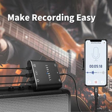 Load image into Gallery viewer, COOLSELL Audio Interface, Stereo 24Bit/192kHz USB C & iPhone Guitar Interface for Recording, Live Streams and Podcasting, Compatible with iPhone, iPad, Mac, Android and PC