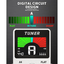 Load image into Gallery viewer, STRICH Tuner Pedal, Silver, Compact with Large Color Screen - Precision Chromatic Drop Tuning, 430-450Hz A4, True Bypass for Electric Guitar & Bass