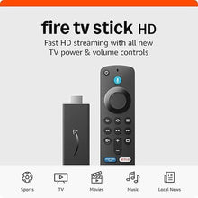 Load image into Gallery viewer, Amazon Fire TV Stick HD (newest model), free and live TV, Alexa Voice Remote, smart home controls, HD streaming
