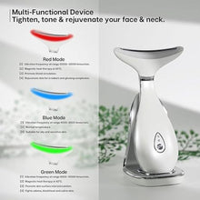 Load image into Gallery viewer, Lily Neck Face Massager, Skin Rejuvenation Beauty Massager, 3-in-1 at-Home Facial Spa Tool, Lifting, Toning and Tightening for a Radiant Appearance (Pearl White)