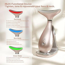 Load image into Gallery viewer, Lily Neck Face Massager, Skin Rejuvenation Beauty Massager, 3-in-1 at-Home Facial Spa Tool, Lifting, Toning and Tightening for a Radiant Appearance (Rose Gold)