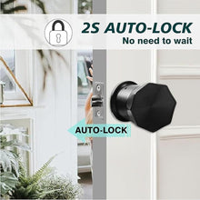 Load image into Gallery viewer, Black Door Knobs with Digital Keypad Lock, Electronic Door Lock with Handle for Home, Bedroom, Apartment, Garage, Office
