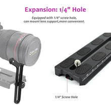Load image into Gallery viewer, Aluminum Quick Release Plate 120mm for DJI Ronin SC Gimbal,Camera Mounting Plate Compatible Arca-Swiss with 1/4" Hole for Gimbal Stabilizer Tripod