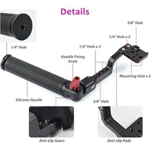 Load image into Gallery viewer, Gimbal Grip Handle Handy Sling Handgrip for DJI Ronin S/SC / RSC2,Adjustable Gimbal Side Extension Cold Shoe Mount 1/4" 3/8" Holes Stabilizer Accessory Handle