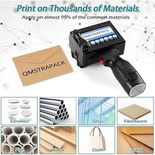Load image into Gallery viewer, Handheld Inkjet Printer Gun Z10 Printing Height 0.08-0.5 Inch Inkjet Coder with Original Fast-Drying Ink for Text QRCode/Barcode/Batch Number/Label/Image/Date Printer for Any Surface