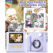 Load image into Gallery viewer, Kids Instant Print Camera - 1080P HD Digital Camera for Toddlers, 32G SD Card, Perfect for 3-11 Year Old Girls & Boys - Christmas & Birthday Gift