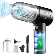 Load image into Gallery viewer, 3 in 1 Keyboard Vacuum Cleaner, 12000PA High Power Handheld Car Vacuum, Cordless Portable Mini Table Vacuum Cleaner, Compressed Air Duster Keyboard Cleaner for Car,Desktop, Pet Hair Cleaning
