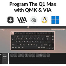 Load image into Gallery viewer, Keychron Q1 Max RGB QMK/VIA Custom Mechanical Keyboard, Full Metal Programmable Knob 2.4 GHz/Bluetooth/Wired Keyboard with Hot-Swappable Gateron Jupiter Red Switch for Mac Windows Linux - White