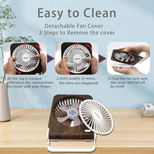 Load image into Gallery viewer, Rechargeable Desk Fan Quiet and Small 225° Rotated Small USB Fan for Home