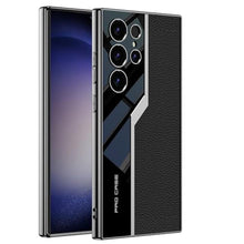 Load image into Gallery viewer, Lunivop for Samsung Galaxy s24 Ultra Case TPU Frame &Back Leather Cover Slim Silicone Funda para S 24 Ultra 6.8 '' 5G 2024 Shockproof Best S24Ultra Phone Cases Black