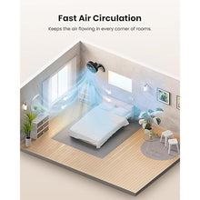 Load image into Gallery viewer, Koonie 8'' Wall Mount Fan, Quiet Small Wall Fan with Timer, 8.2ft Wired Remote, 80° Oscillation, 100° Adjustable, 3 Speeds High Velocity for RV Bedroom Kitchen Office Garage(Adapter Included)