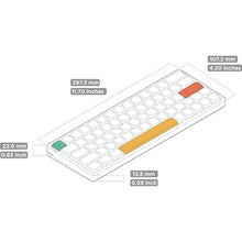Load image into Gallery viewer, nuphy Air60 V2 Portable Wireless Keyboard 60% Low Profile Mechanical Keyboard Support QMK/VIA Compatible with Windows/mac OS/Linux Supports Bluetooth 5.1/2.4GHz/Wired (USB-C) Grey-Gateron Aloe Switch