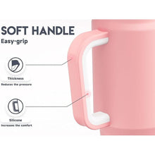 Load image into Gallery viewer, Meoky 32 oz Tumbler with Handle, Insulated Tumbler with Lid and Straw, Stainless Steel Travel Mug, Keeps Cold for 24 Hours, 100% Leak Proof, Fits in Car Cup Holder (Blush)